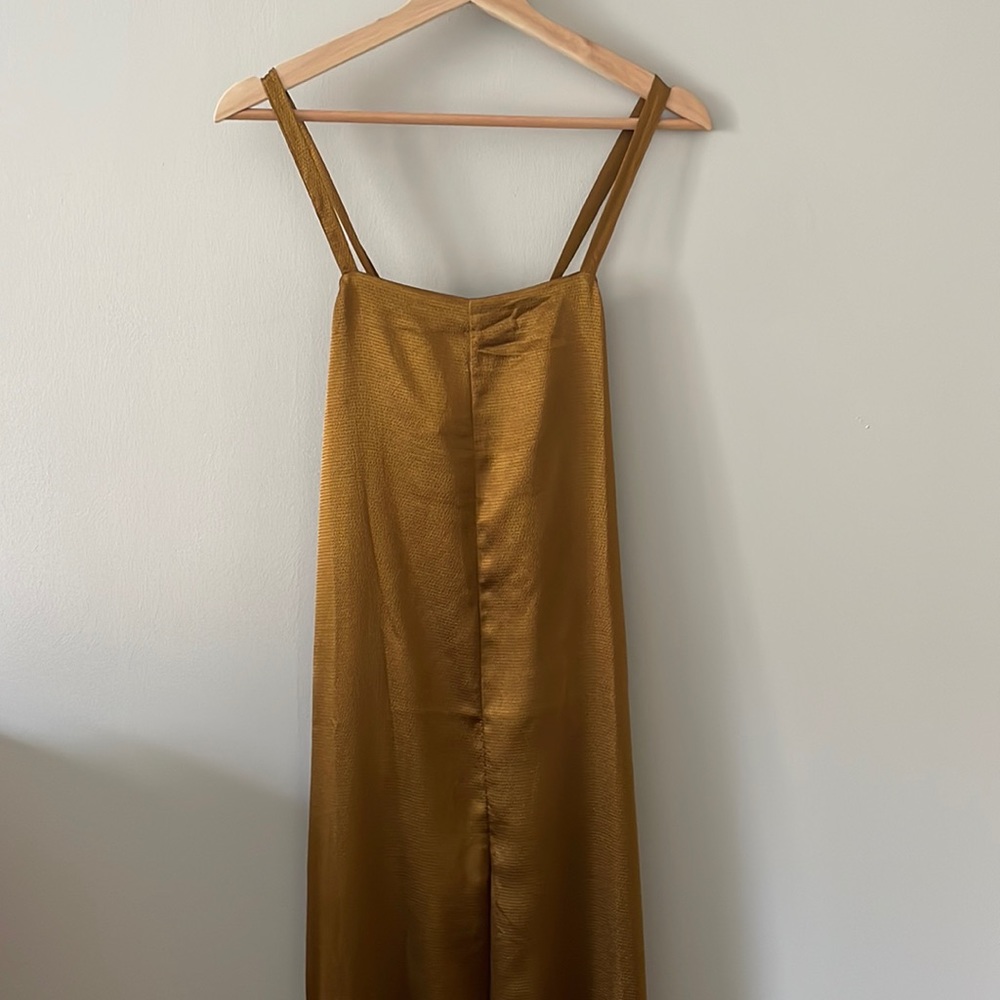 Lou & Grey Gold Party Jumpsuit, XS
